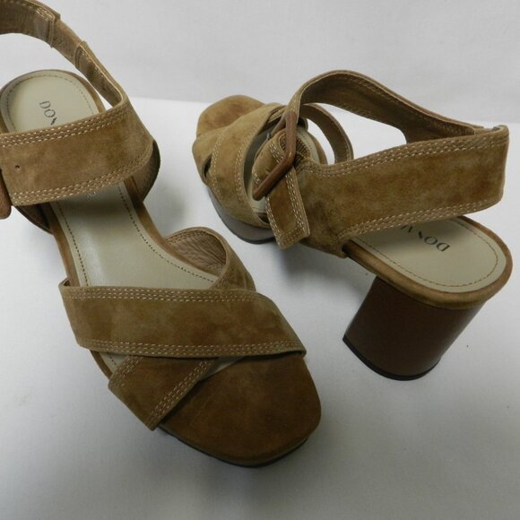 Donald Pliner Genisp Suede platform heels sandals w/ Buckle Women Size Sz 8.5 M - Picture 11 of 13